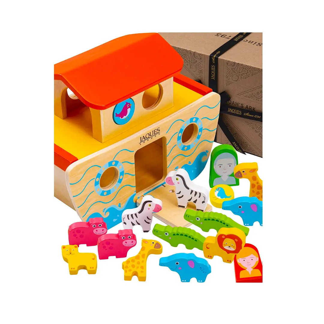 Wooden Noahs Ark Toy Playset