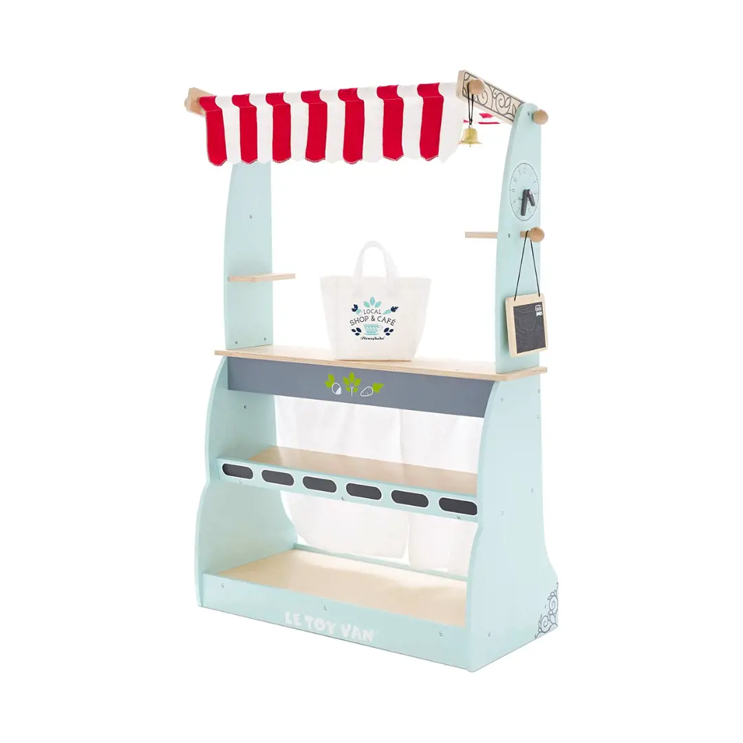 Le Toy Van Pretend Wooden Shop And Cafe Stall