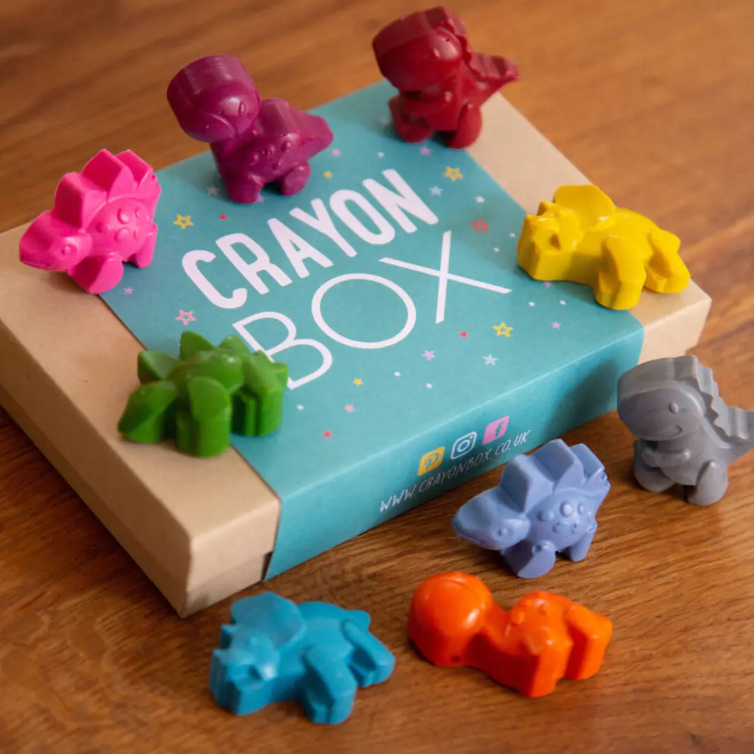Dinosaur Shaped Wax Crayons