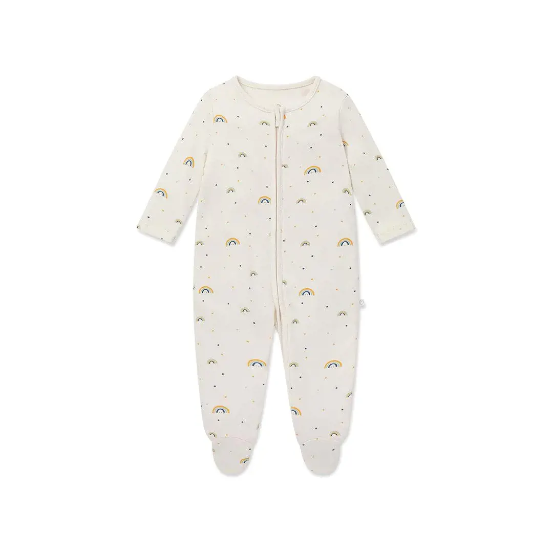 MORI Rainbow Zip-Up Sleepsuit
