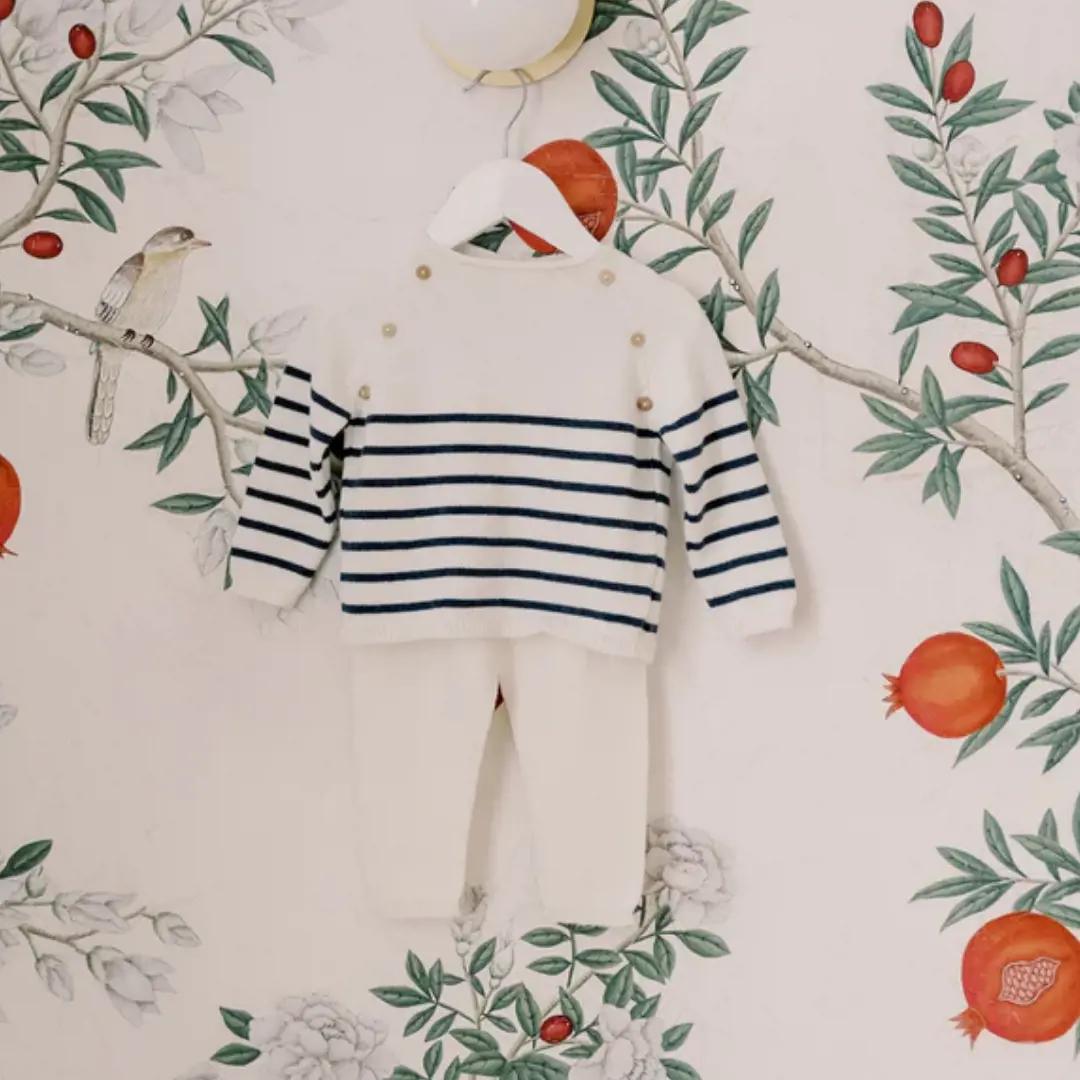 Blue Stripe Monda Cotton Gift Set