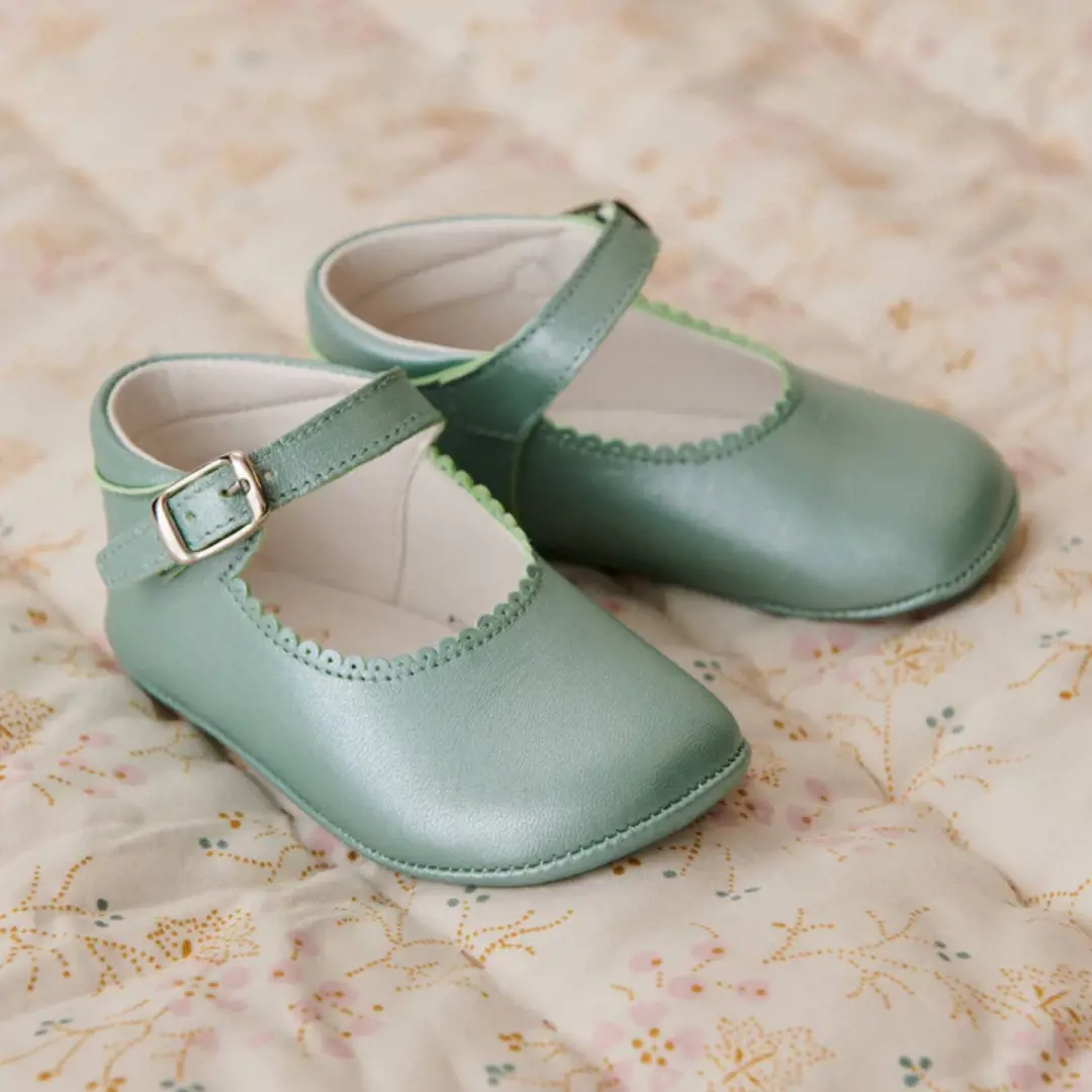 Pale Green Pram Mary Janes