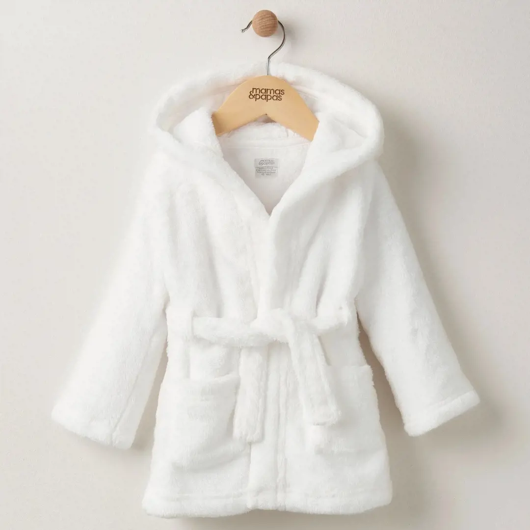Faux Fur Dressing Gown - White