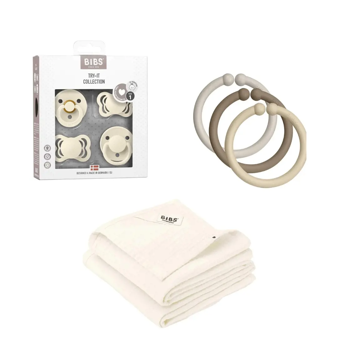 BIBS Dummies & Muslins Newborn Gift Set