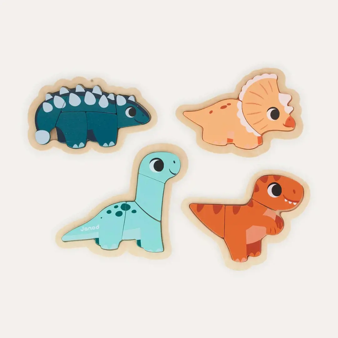 Janod 4 Progressive Puzzles - Dino