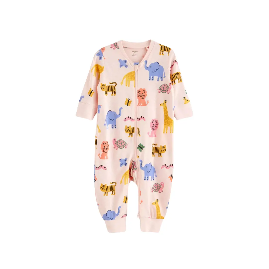 Pyjamas with Animal Print - Light Pink