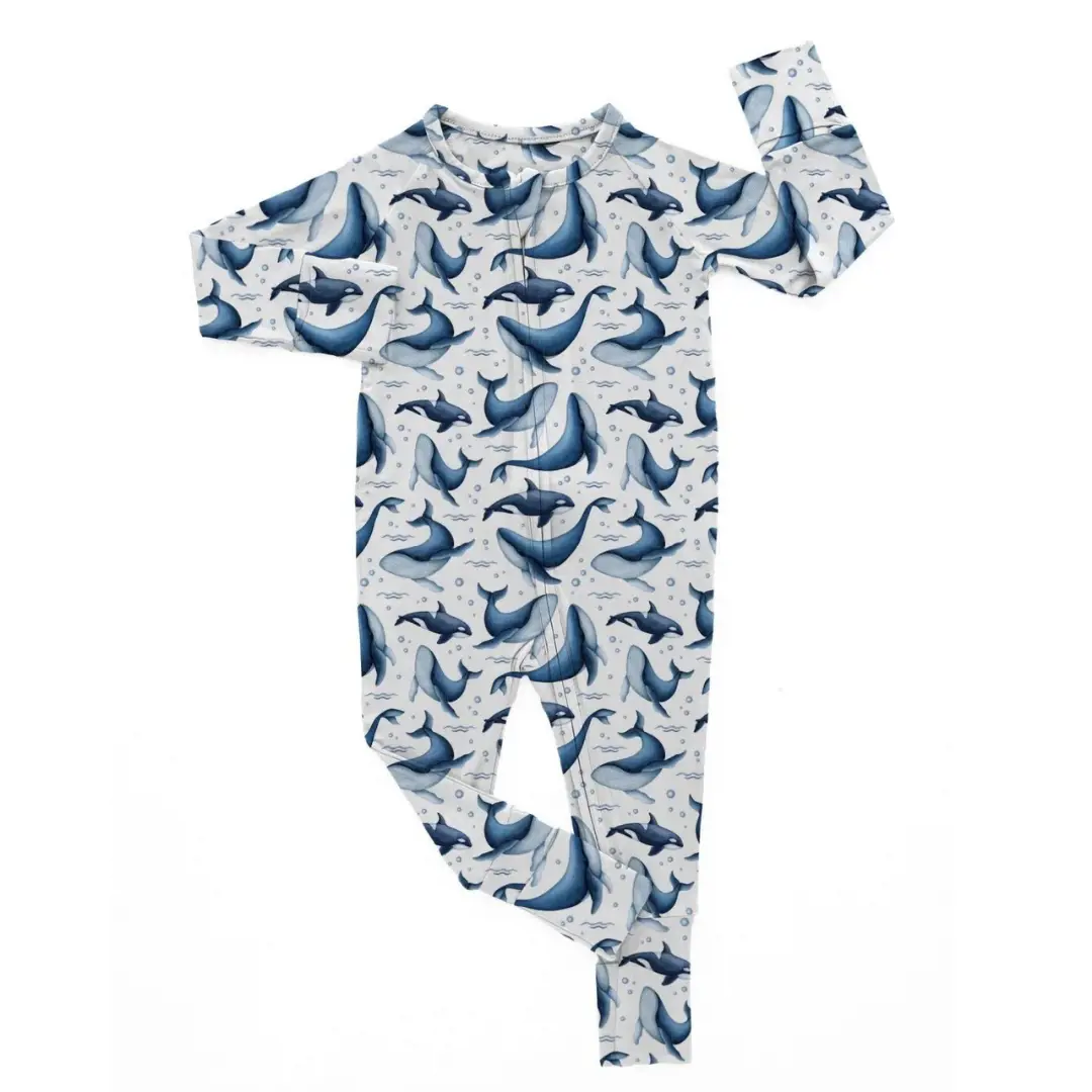 Charleys Wild World Wonderful Whales Zippy Sleepsuit