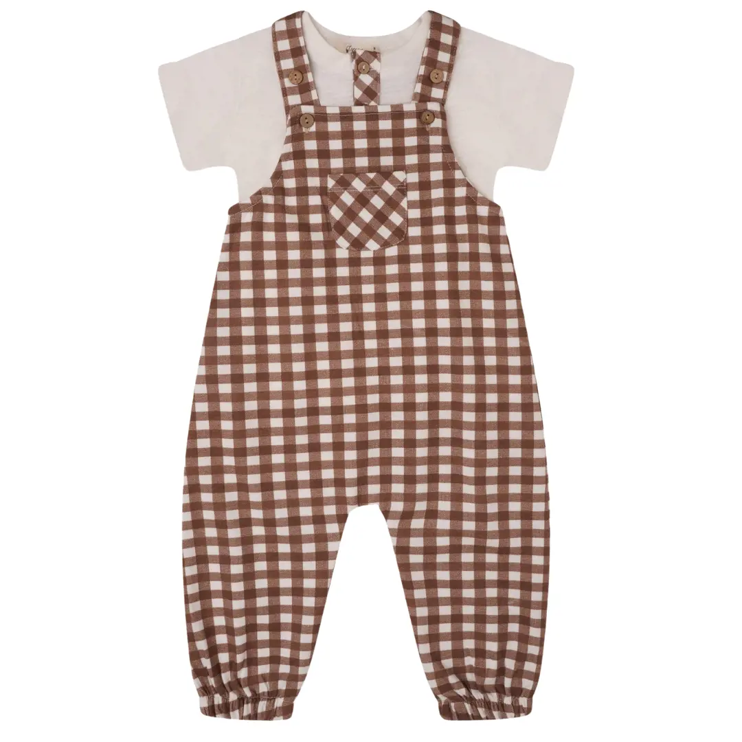 Cocoon Baby Gingham Dungaree Set