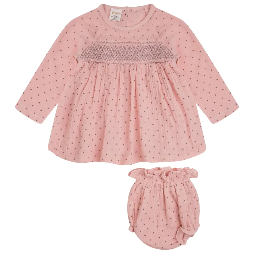 Cocoon Baby Polka Dot Muslin Dress