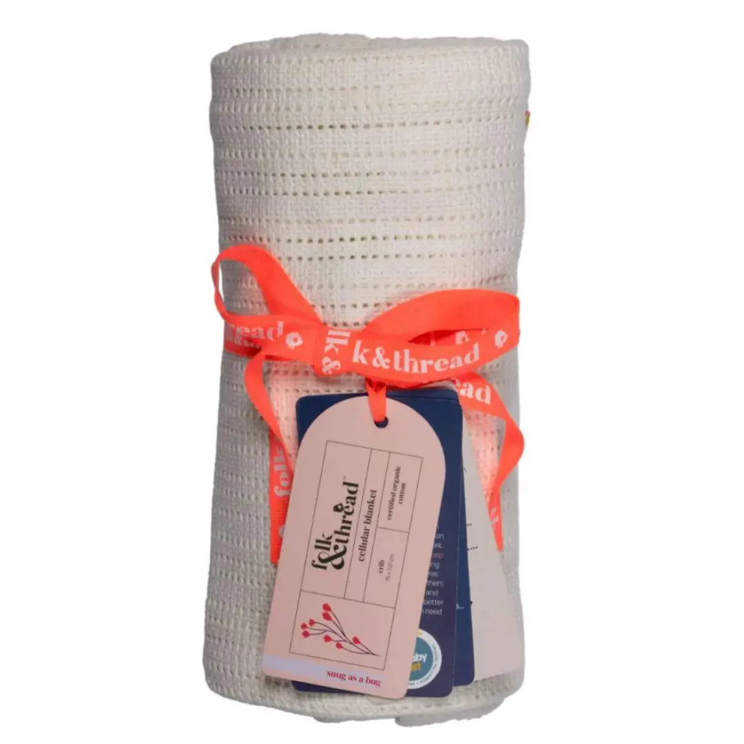 Folk & Thread Cloud Organic Cotton Cellular Baby Blanket