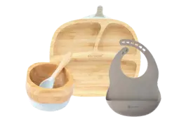 Classic Plate and Bowl with Free Bib