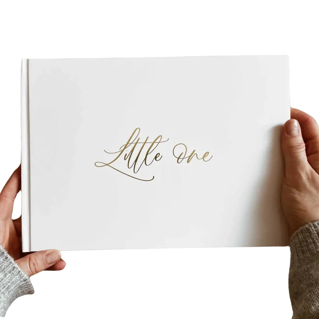 Blush & Gold Baby Memory Book White