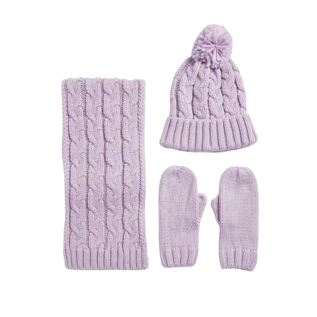 Hat, Scarf & Mittens Set